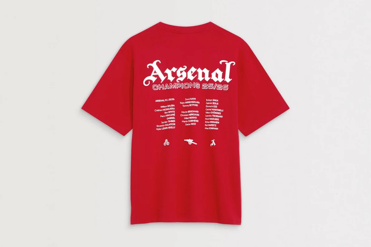 Arsenal Champions Squad 25/26 Crew T-Shirt