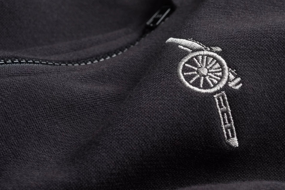 Arsenal Kids Black Cannon Zip Hoodie