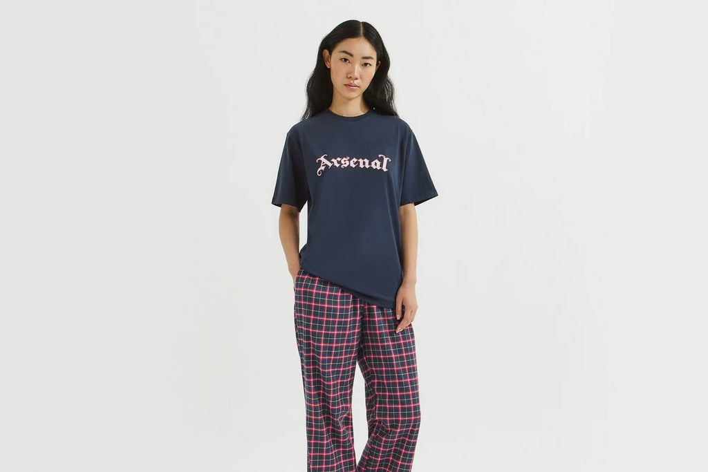 Arsenal Essentials Womens Gothic Check Pyjama Set