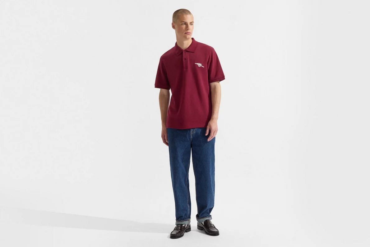 Arsenal Essentials Burgundy Polo Shirt