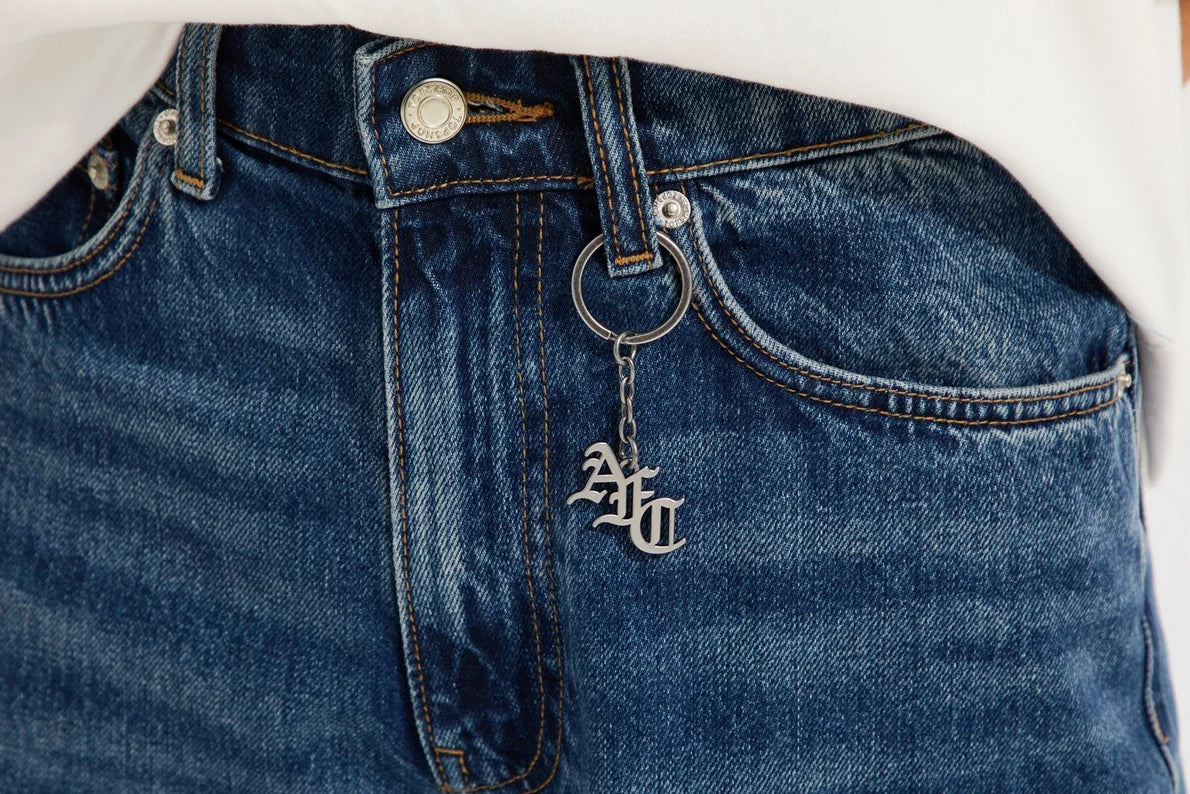 Arsenal Silver Monogram Keyring