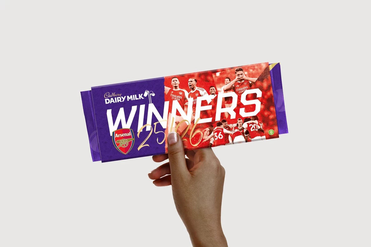 Arsenal 25/26 Champions Cadburys Bar