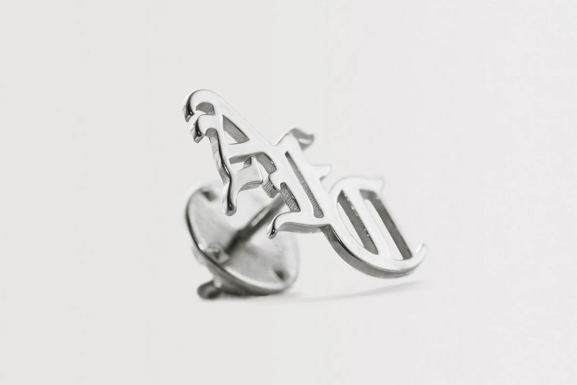 Arsenal Silver Gothic AFC Monogram Pin Badge