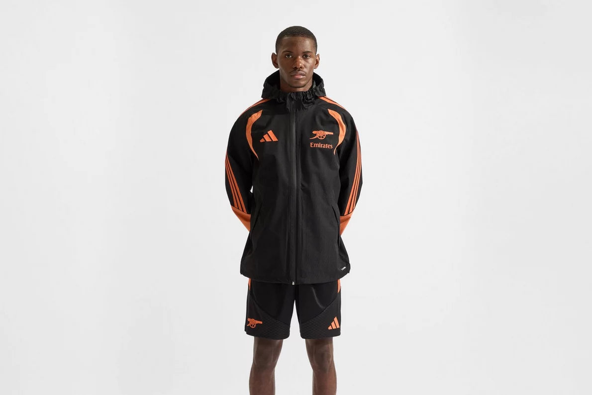 Arsenal adidas 26/27 Black Training Rain Jacket
