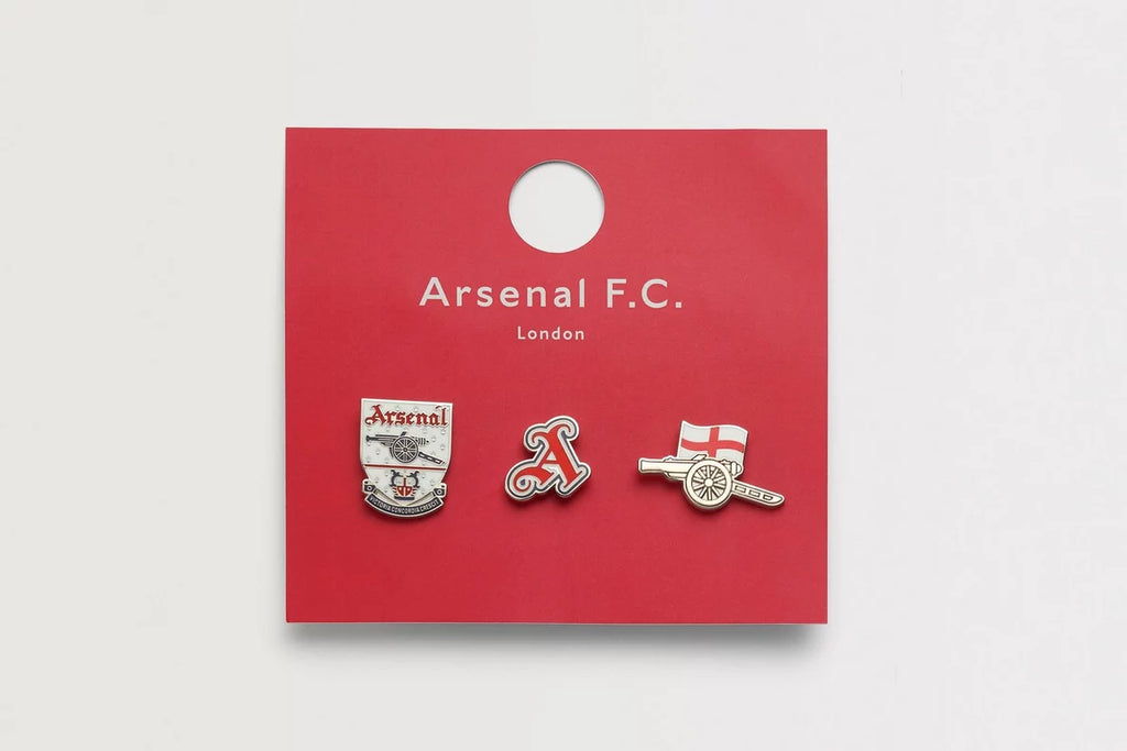 Arsenal Classics England White Pin Badge Set