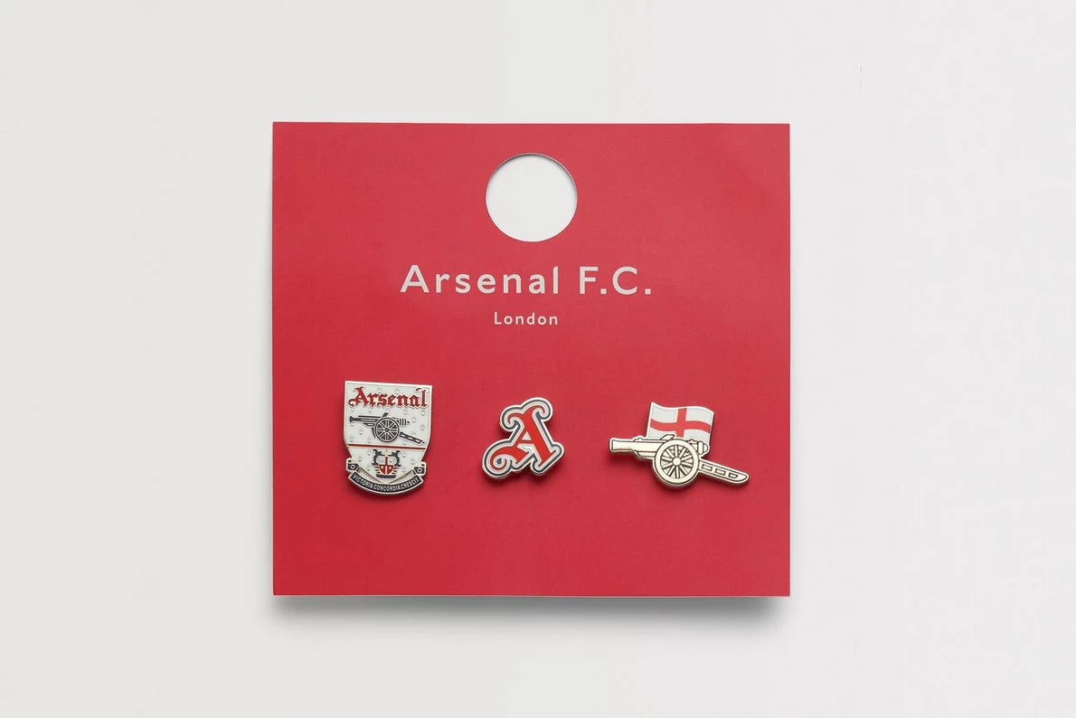 Arsenal Classics England White Pin Badge Set