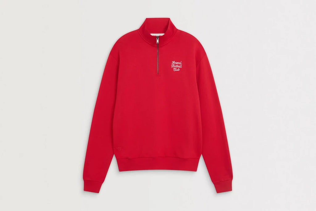 Arsenal Essentials Red Script 1/4 Zip Sweatshirt