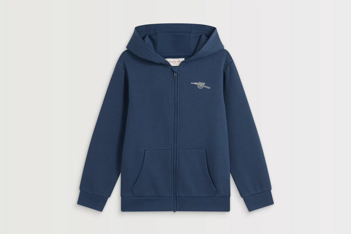 Arsenal Kids Navy Cannon Zip Hoodie