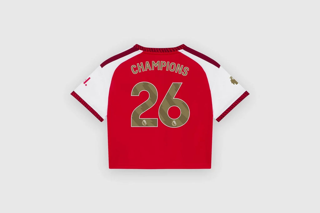 Arsenal adidas Womens Premier League Champions Crop Home Shirt