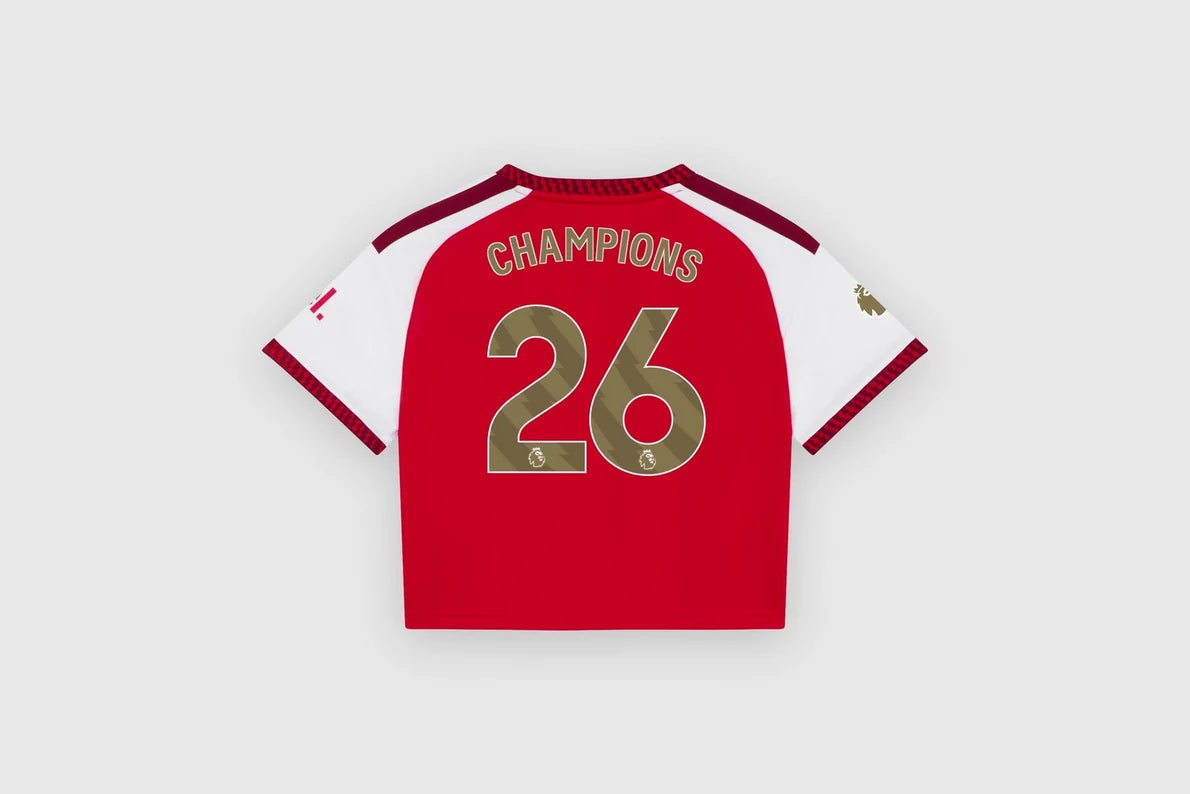 Arsenal adidas Womens Premier League Champions Crop Home Shirt