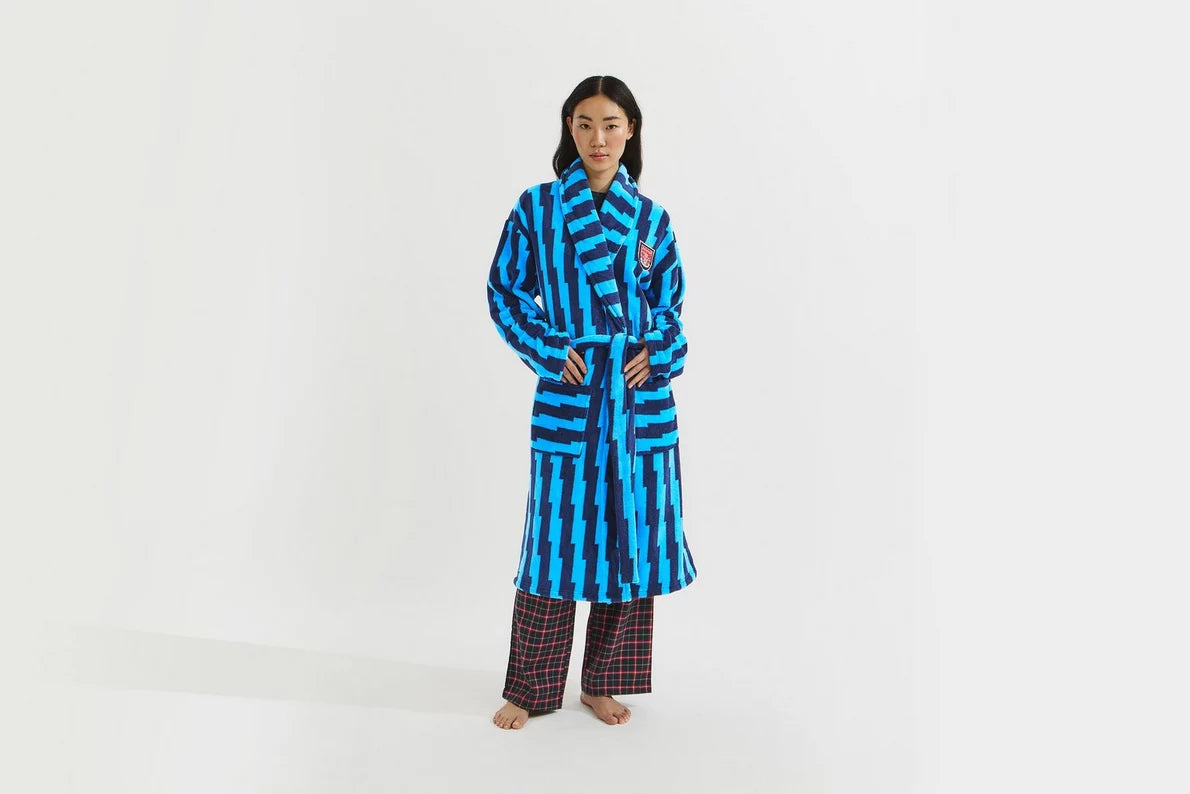 Arsenal Essentials Unisex Lightning Bolt Fleece Dressing Gown