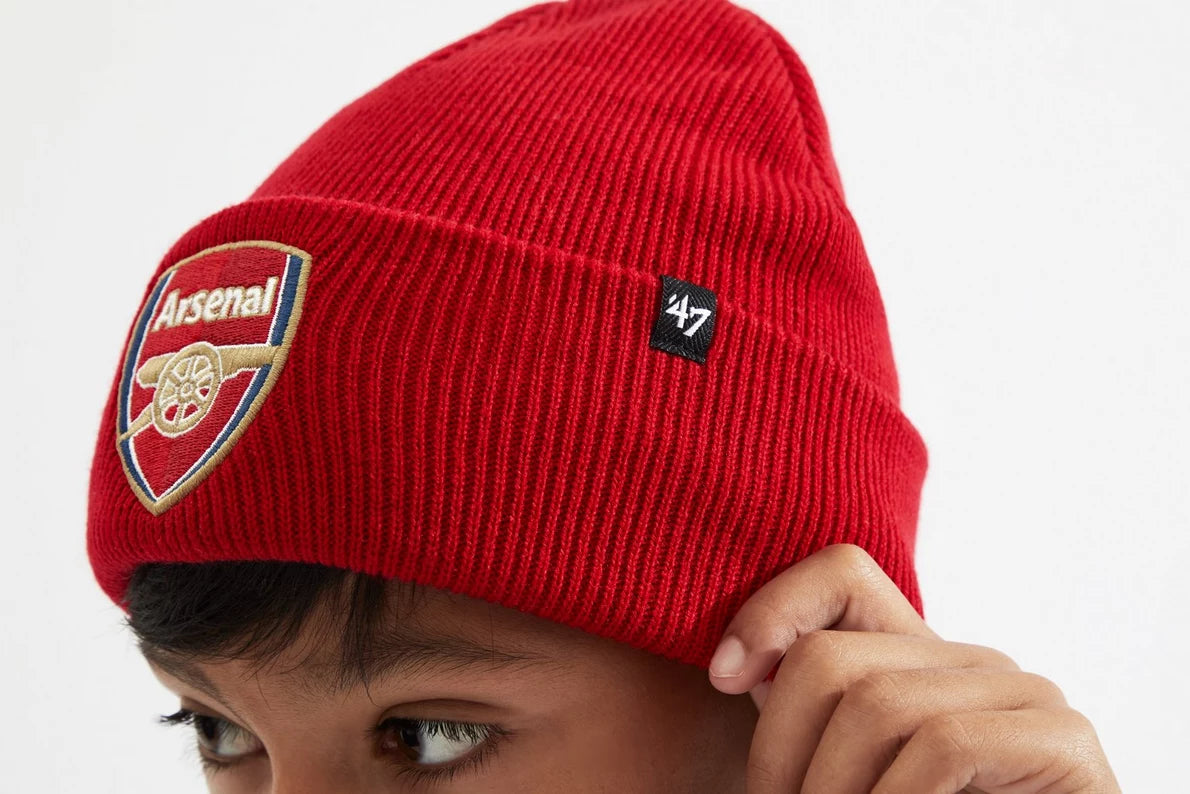 Arsenal Kids 47 Red Crest Beanie