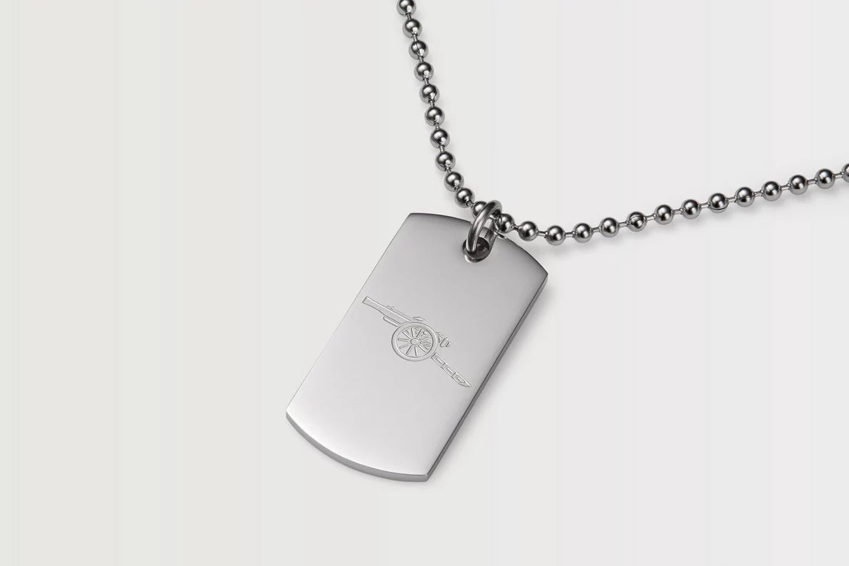 Arsenal Stainless Steel Cannon Crest Dog Tag