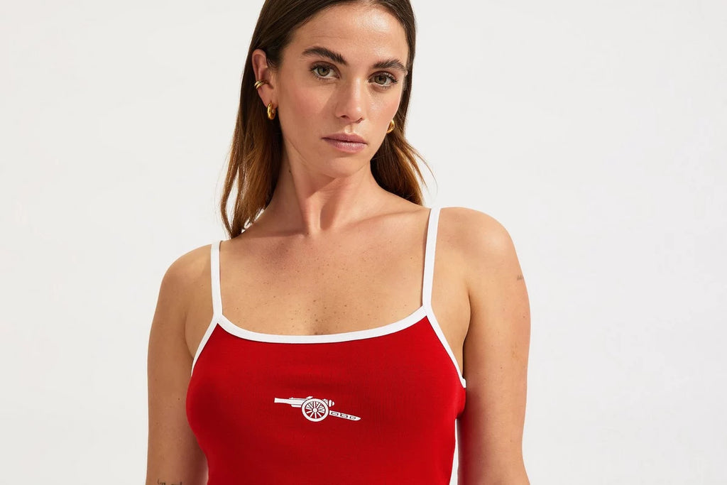 Arsenal AWFC Womens Red Ribbed Tank