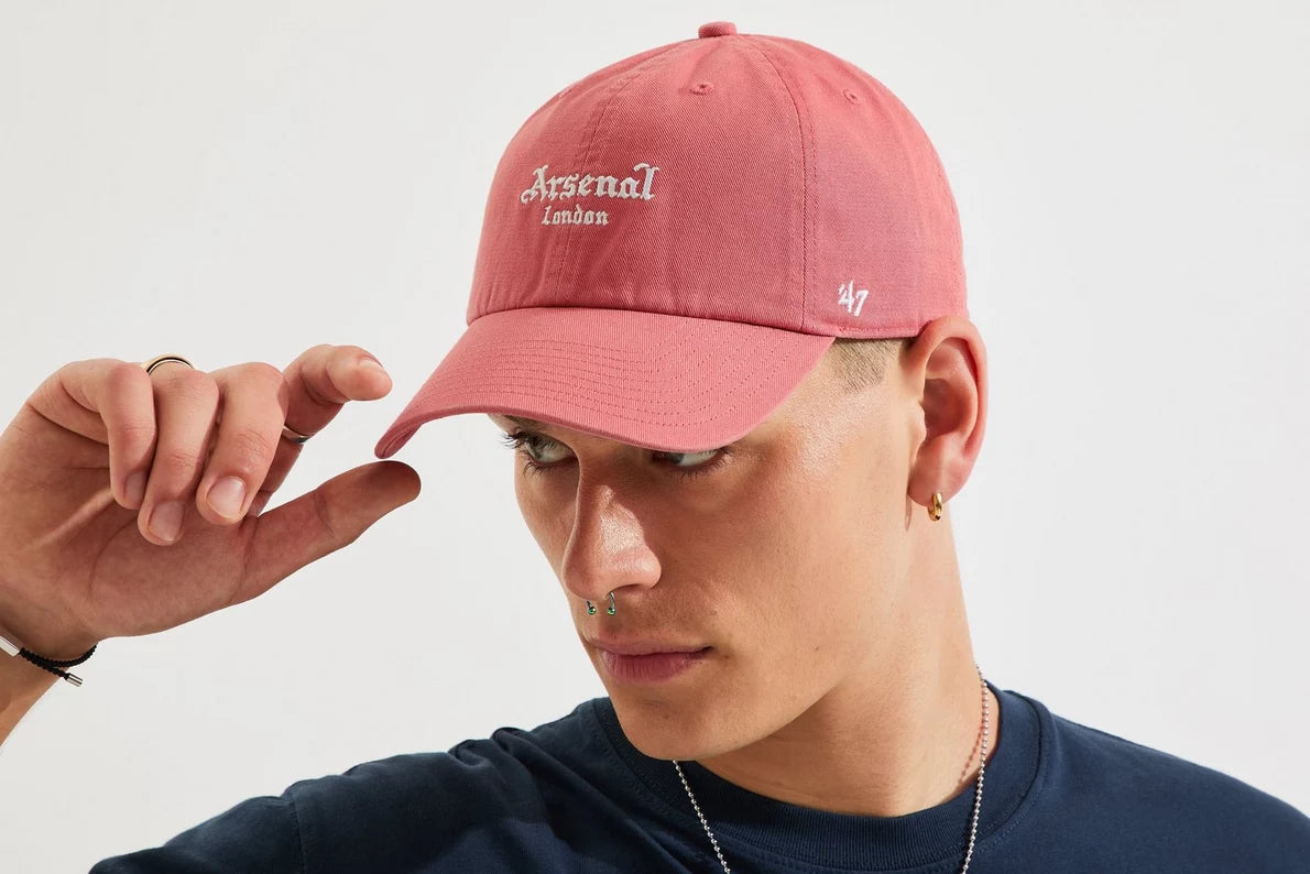 Arsenal 47 Coral Gothic Script Cap