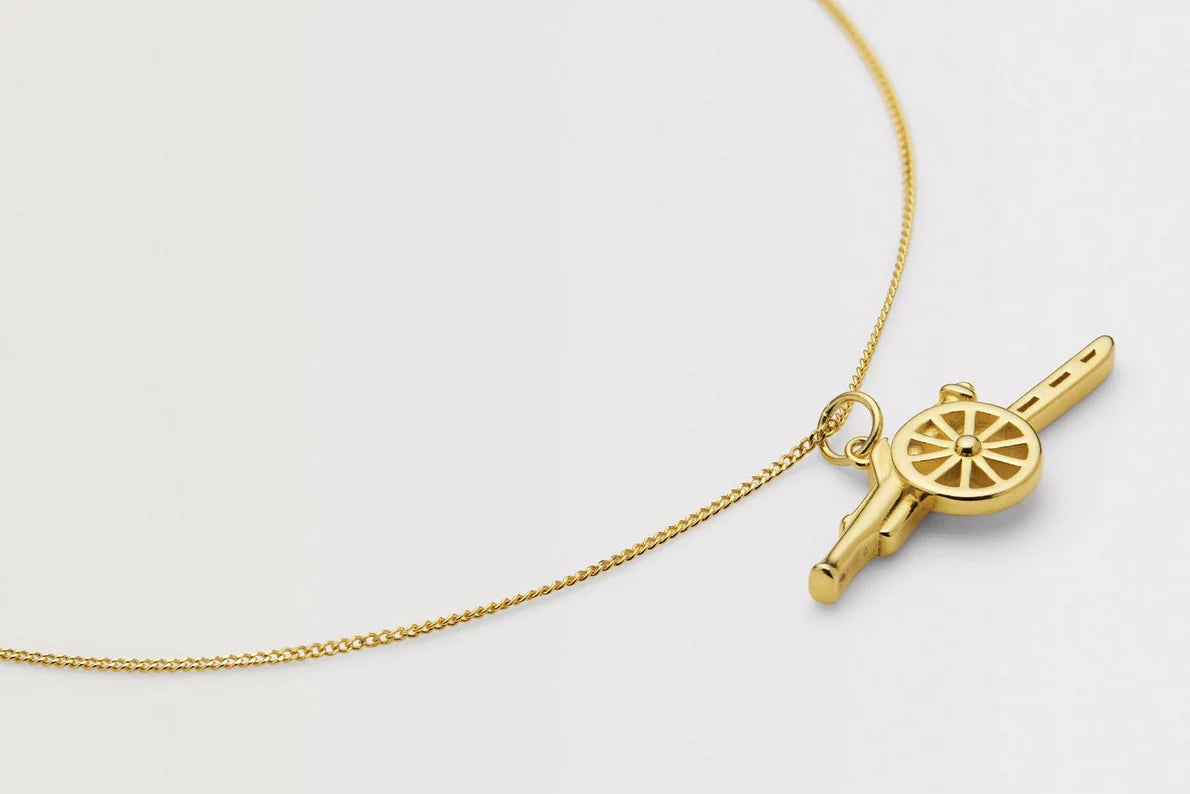 Arsenal 18ct Gold Plated Silver Cannon Pendant