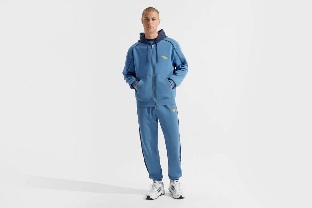 Arsenal Essentials Unisex Contrast Navy Zip Hoodie