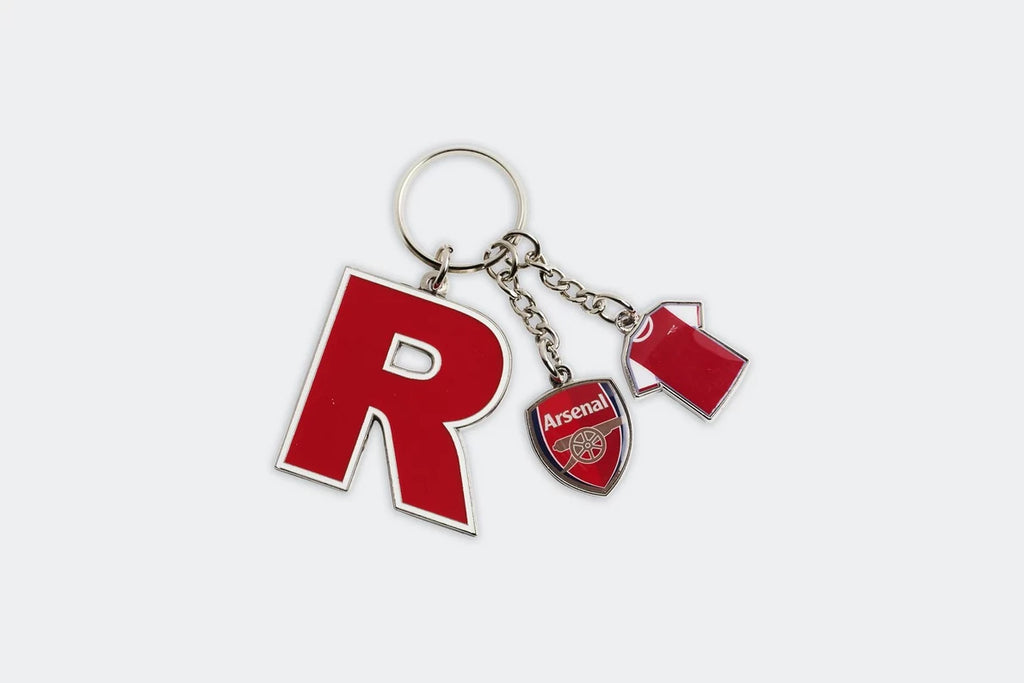 Arsenal Personalised Initial Charm Keyring