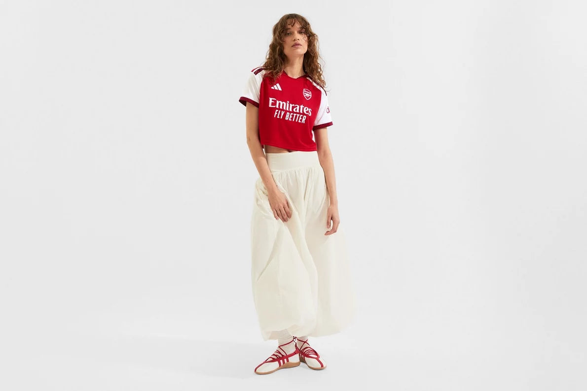 Arsenal adidas Womens Premier League Champions Crop Home Shirt