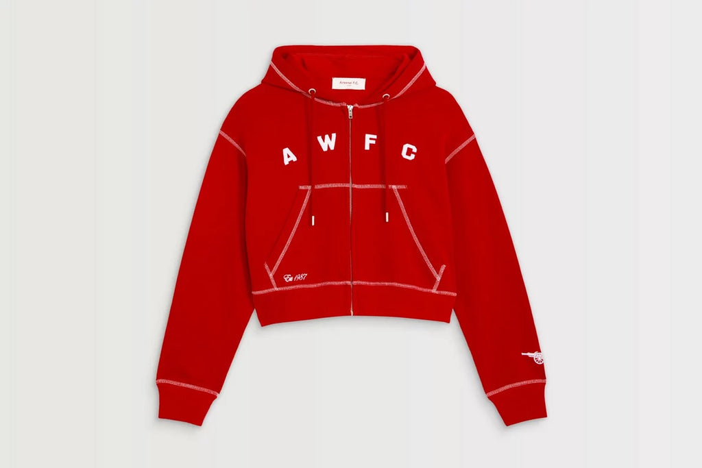 Arsenal AWFC Womens Red Zip Hoodie
