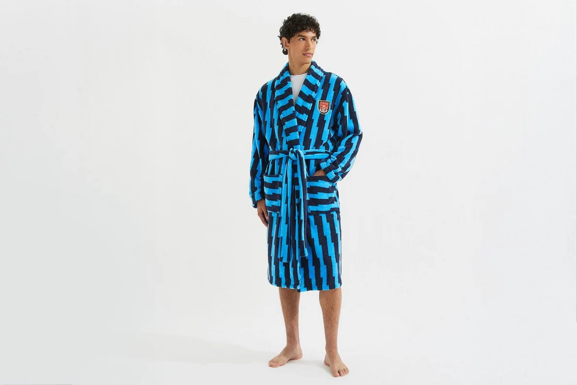 Arsenal Essentials Unisex Lightning Bolt Fleece Dressing Gown