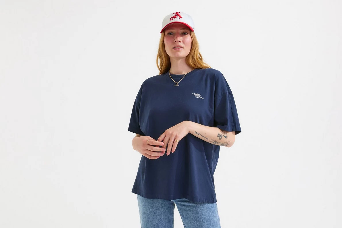 Arsenal 47 Two-Tone White and Red Gothic A Cap