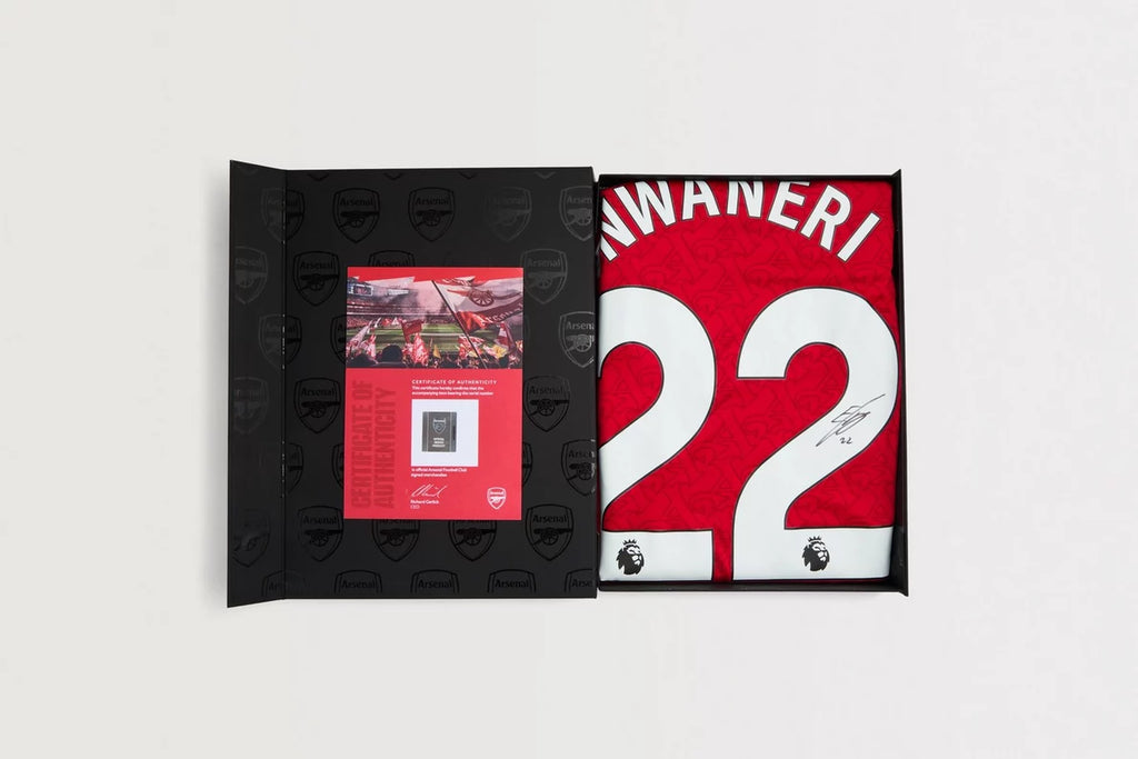 Arsenal 25/26 Home Boxed Signed Shirt NWANERI