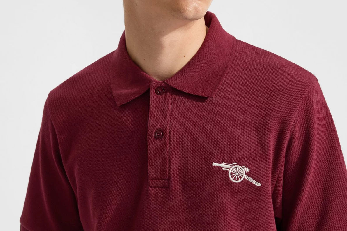 Arsenal Essentials Burgundy Polo Shirt
