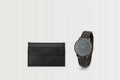 Arsenal Black Leather Card Holder and Watch Set