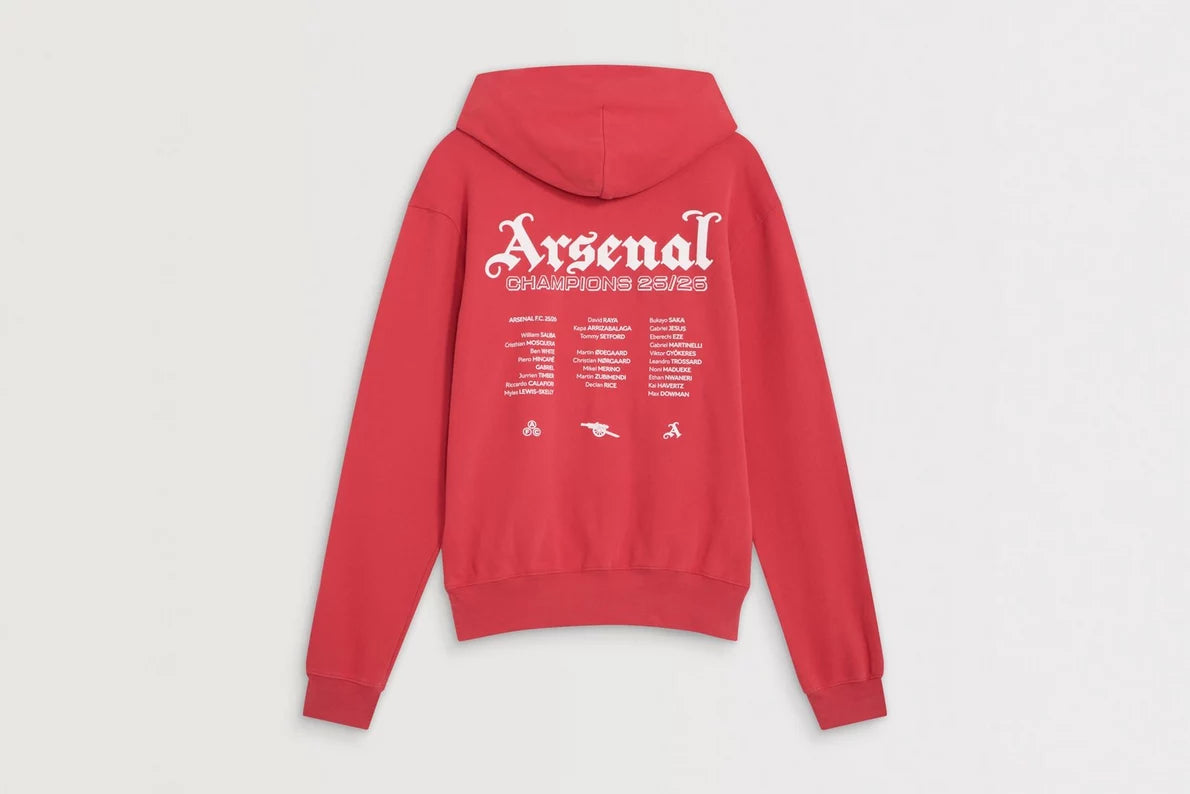 Arsenal Champions Squad 25/26 Red Hoodie