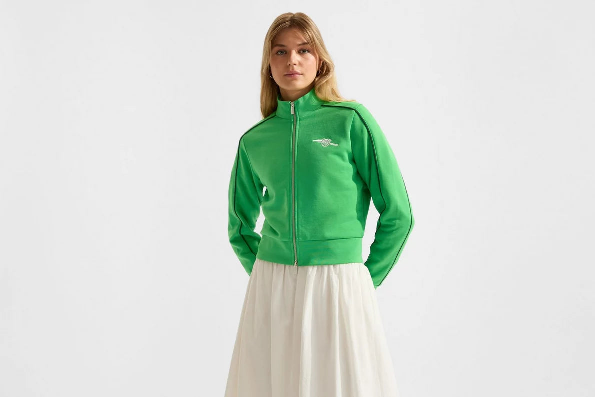 Arsenal Womens Essentials Green Zip Jacket