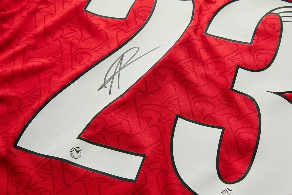 Arsenal 25/26 Home Boxed Signed Shirt RUSSO
