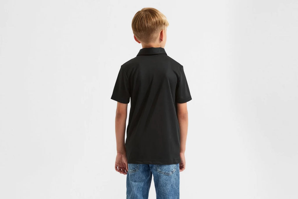 Arsenal adidas Kids Golf Black Polo Shirt