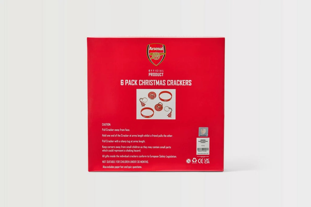 Arsenal 6 pack Christmas Crackers
