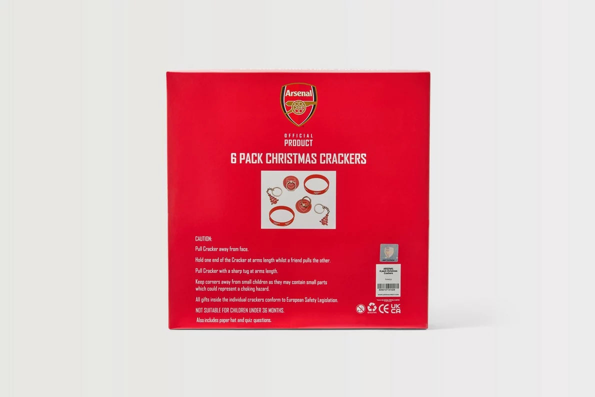 Arsenal 6 pack Christmas Crackers