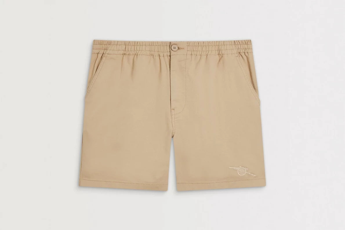 Arsenal Beige Cannon Cotton Shorts