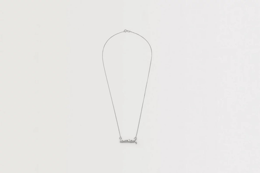 Arsenal Silver Gothic Text Necklace