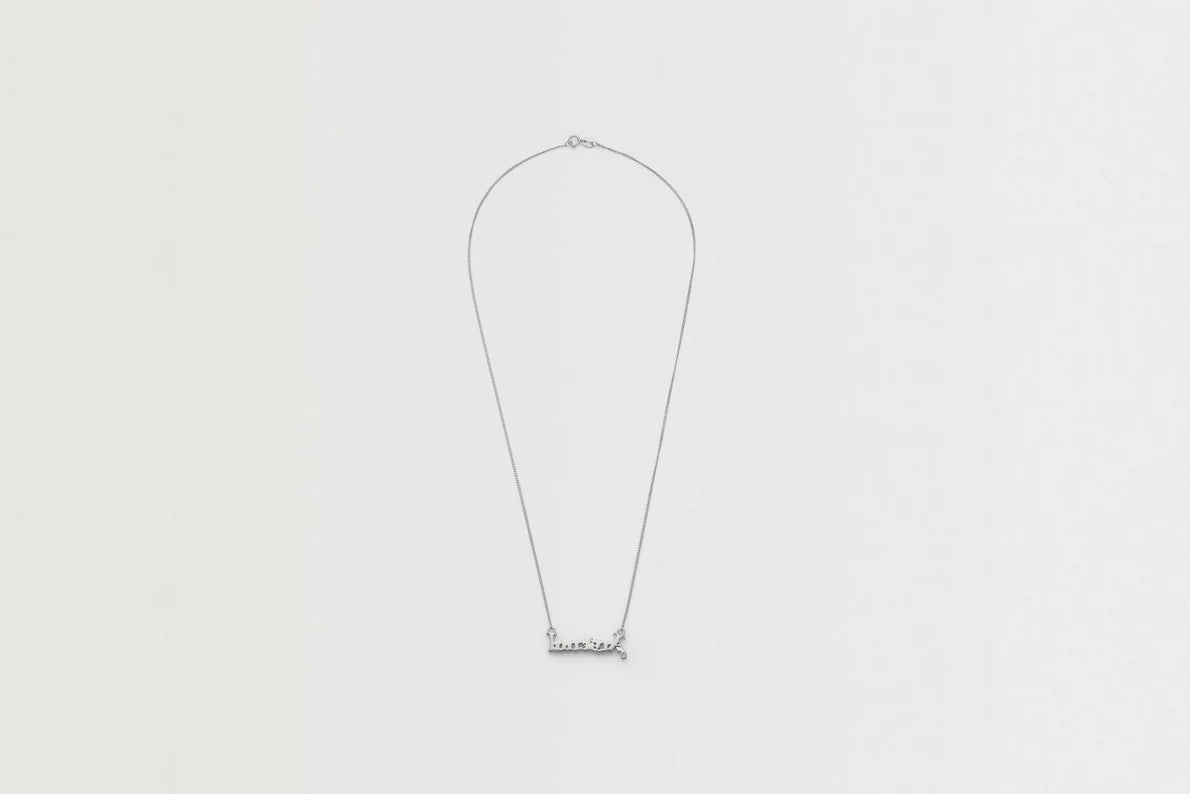 Arsenal Silver Gothic Text Necklace