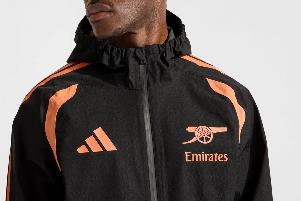 Arsenal adidas 26/27 Black Training Rain Jacket