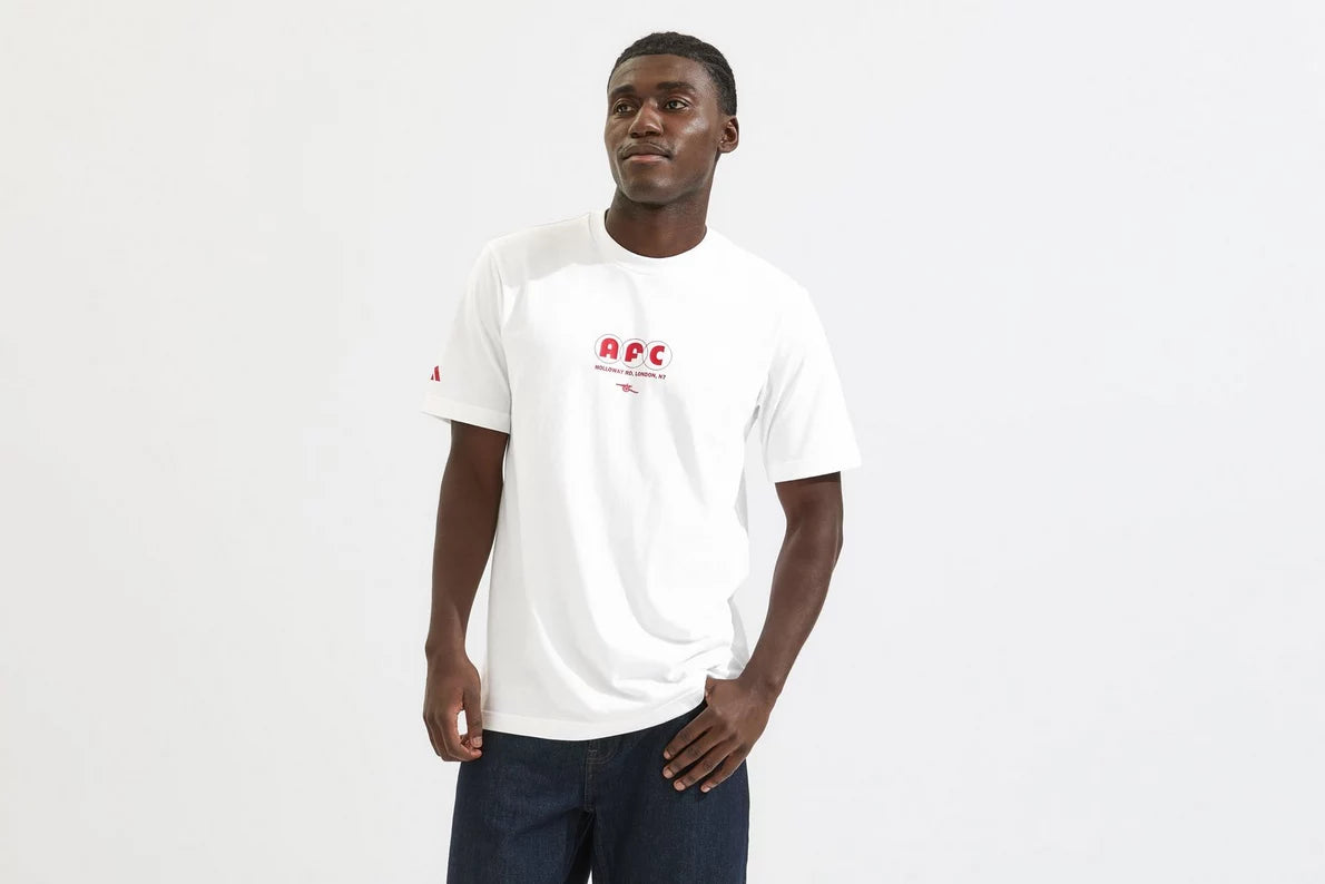 Arsenal adidas 25/26 White Graphic T-Shirt