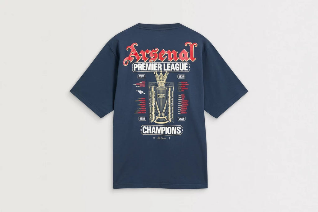 Arsenal Premier League Champions 25/26 Navy Crew T-Shirt