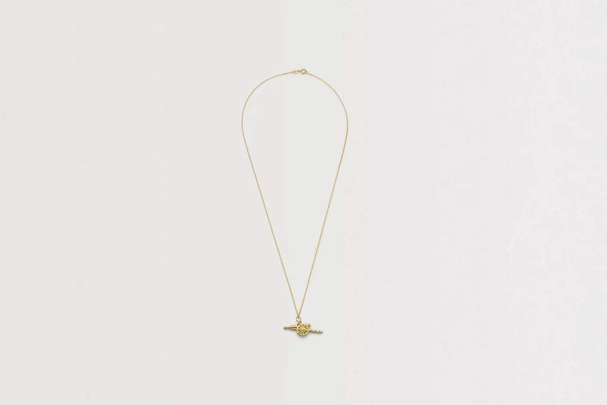 Arsenal 18ct Gold Plated Silver Cannon Pendant