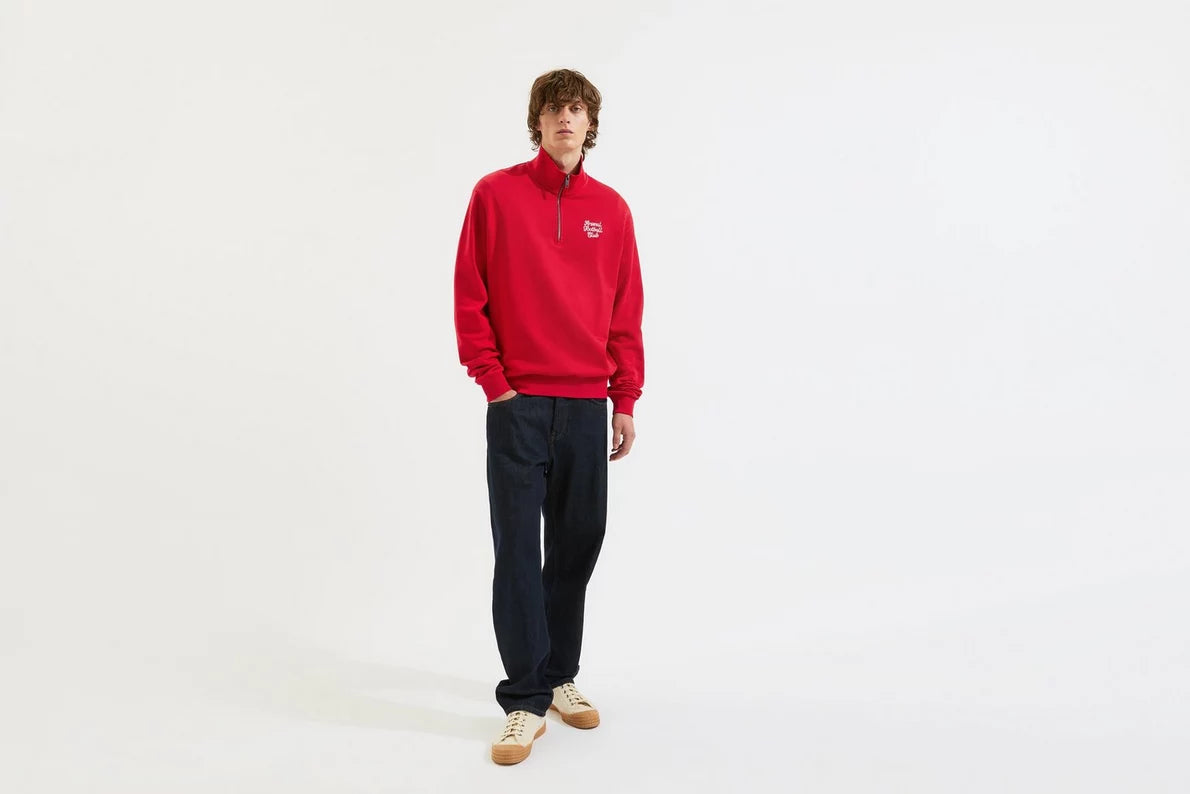 Arsenal Essentials Red Script 1/4 Zip Sweatshirt