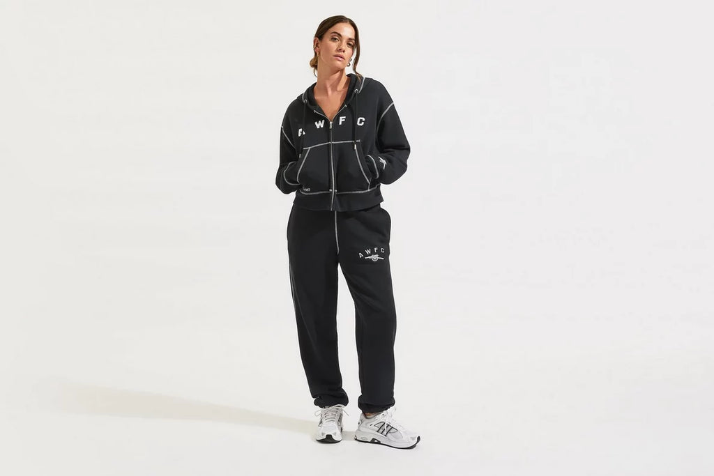 Arsenal AWFC Womens Black Zip Hoodie