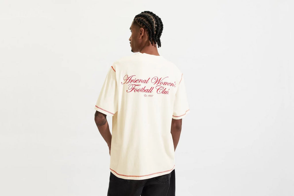 Arsenal AWFC Unisex White Contrast T-Shirt