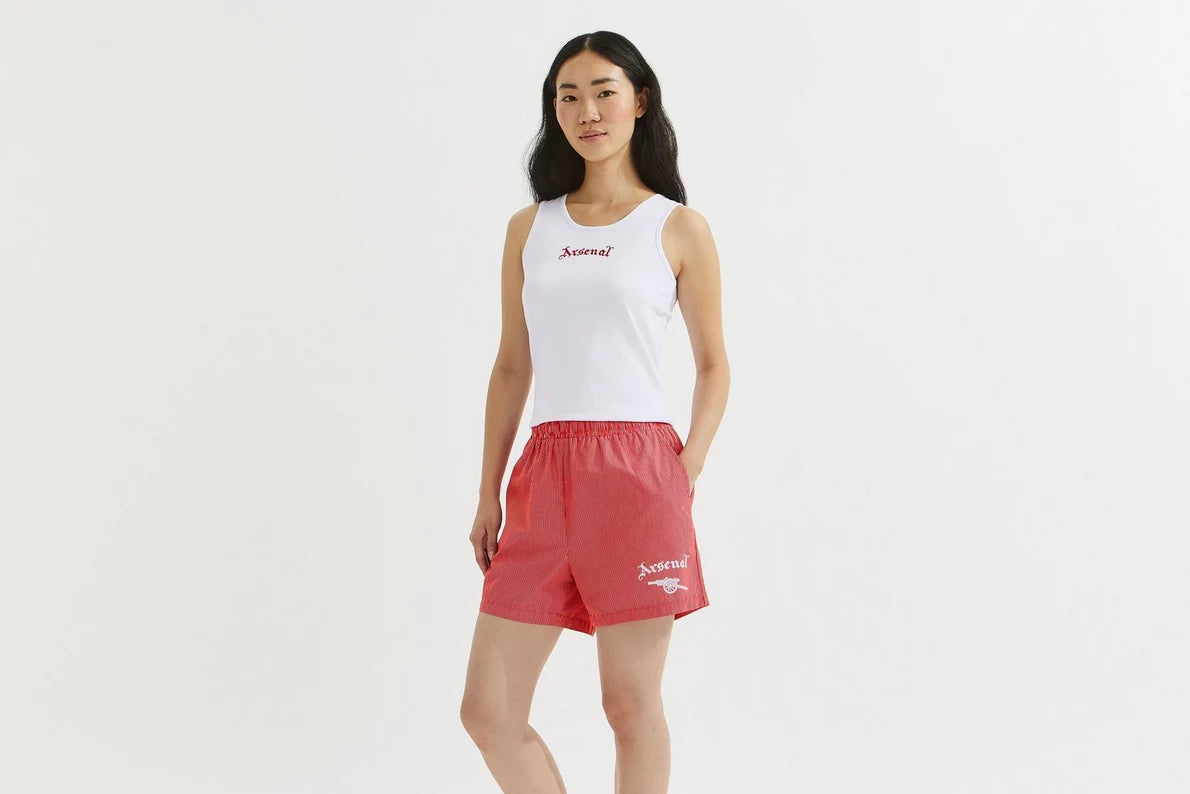 Arsenal Essentials Womens Gothic Stripe Poplin Pyjama Set