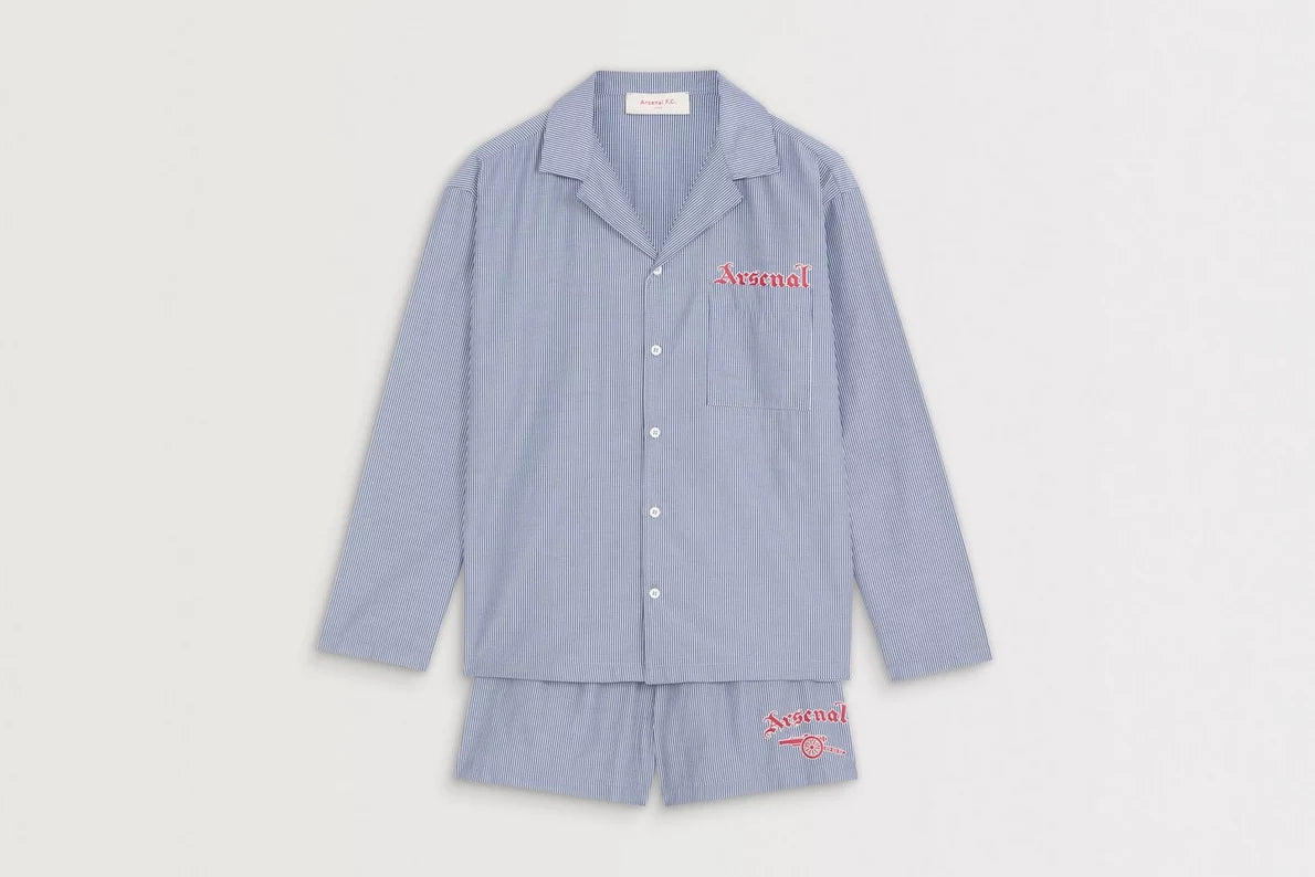 Arsenal Womens Classics Stripe Poplin Pyjama Set