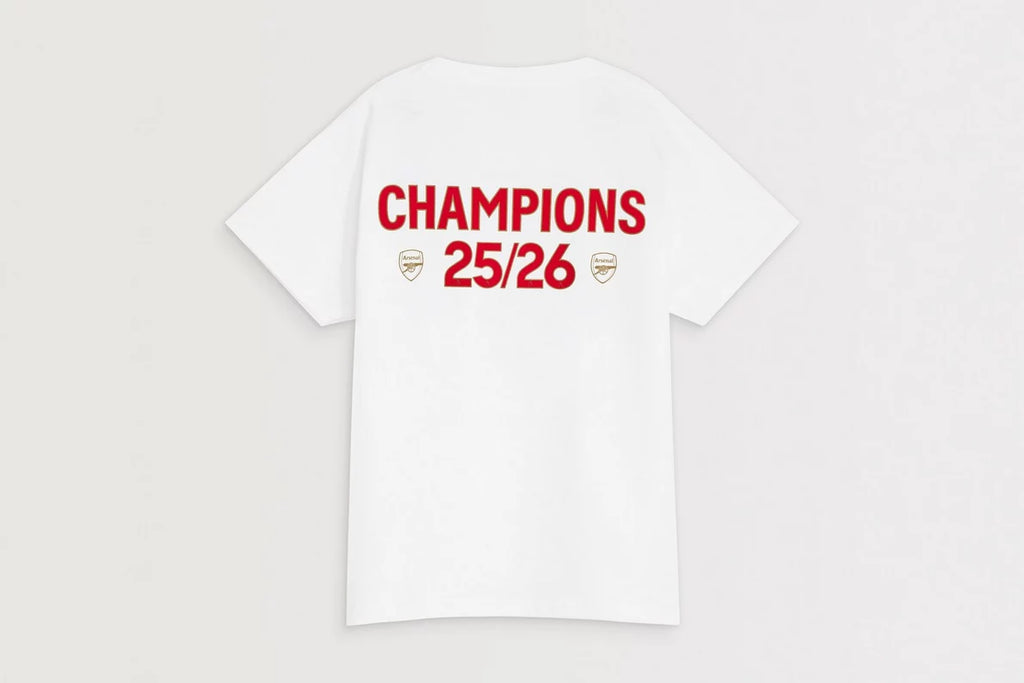 Arsenal Kids Champions 25/26 White SS Crew