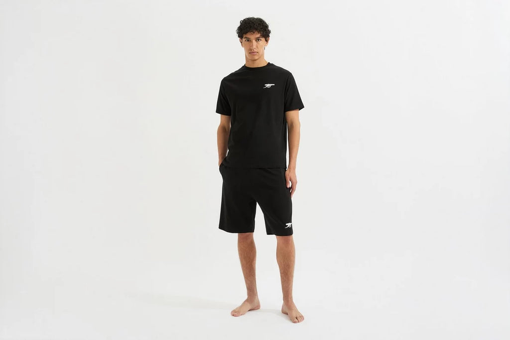 Arsenal Essentials Black Cannon Pyjama Short Set