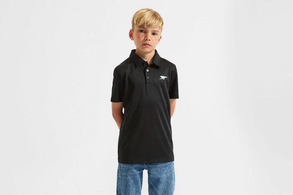 Arsenal adidas Kids Golf Black Polo Shirt